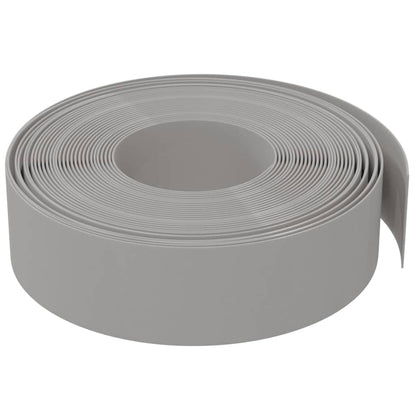 Bordures de jardin 4 pcs gris 10 m 15 cm polyéthylène