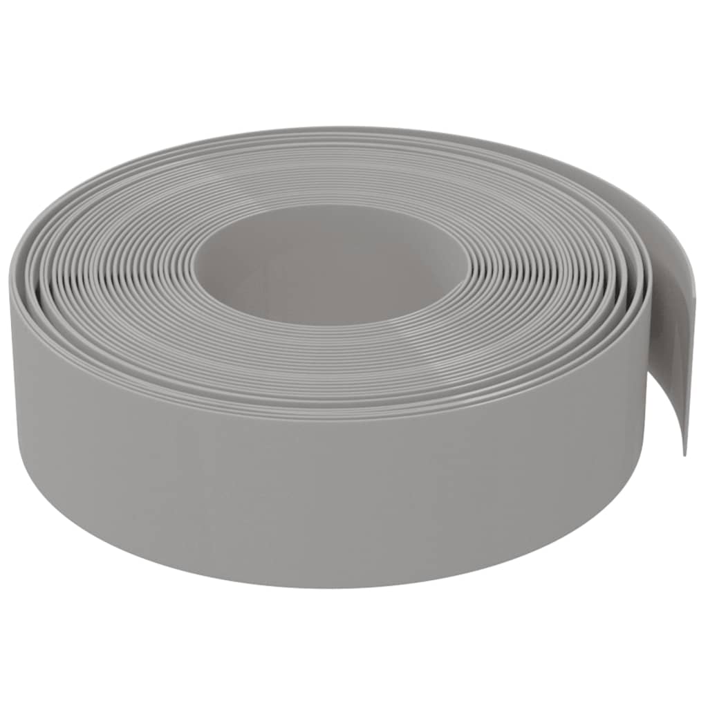 Bordures de jardin 5 pcs gris 10 m 15 cm polyéthylène