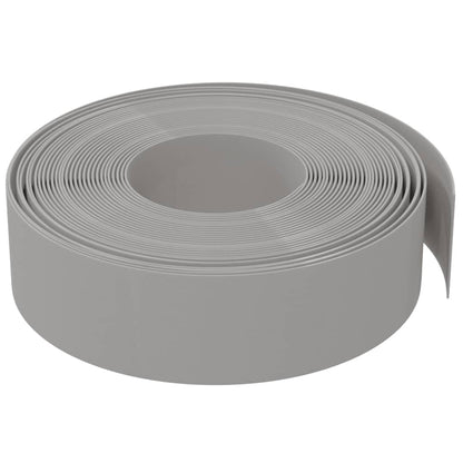 Bordures de jardin 5 pcs gris 10 m 15 cm polyéthylène