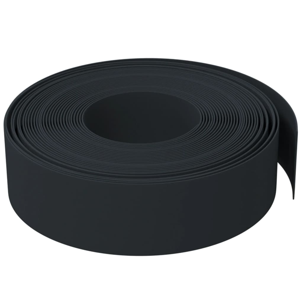 Bordures de jardin 5 pcs noir 10 m 15 cm polyéthylène