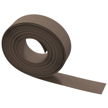 Bordures de jardin 2 pcs marron 10 m 15 cm polyéthylène