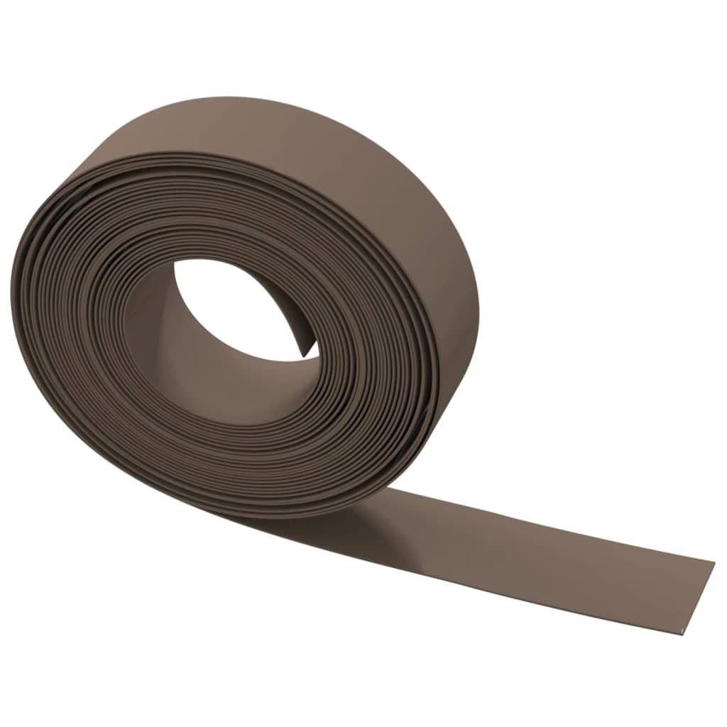 Bordures de jardin 4 pcs marron 10 m 15 cm polyéthylène