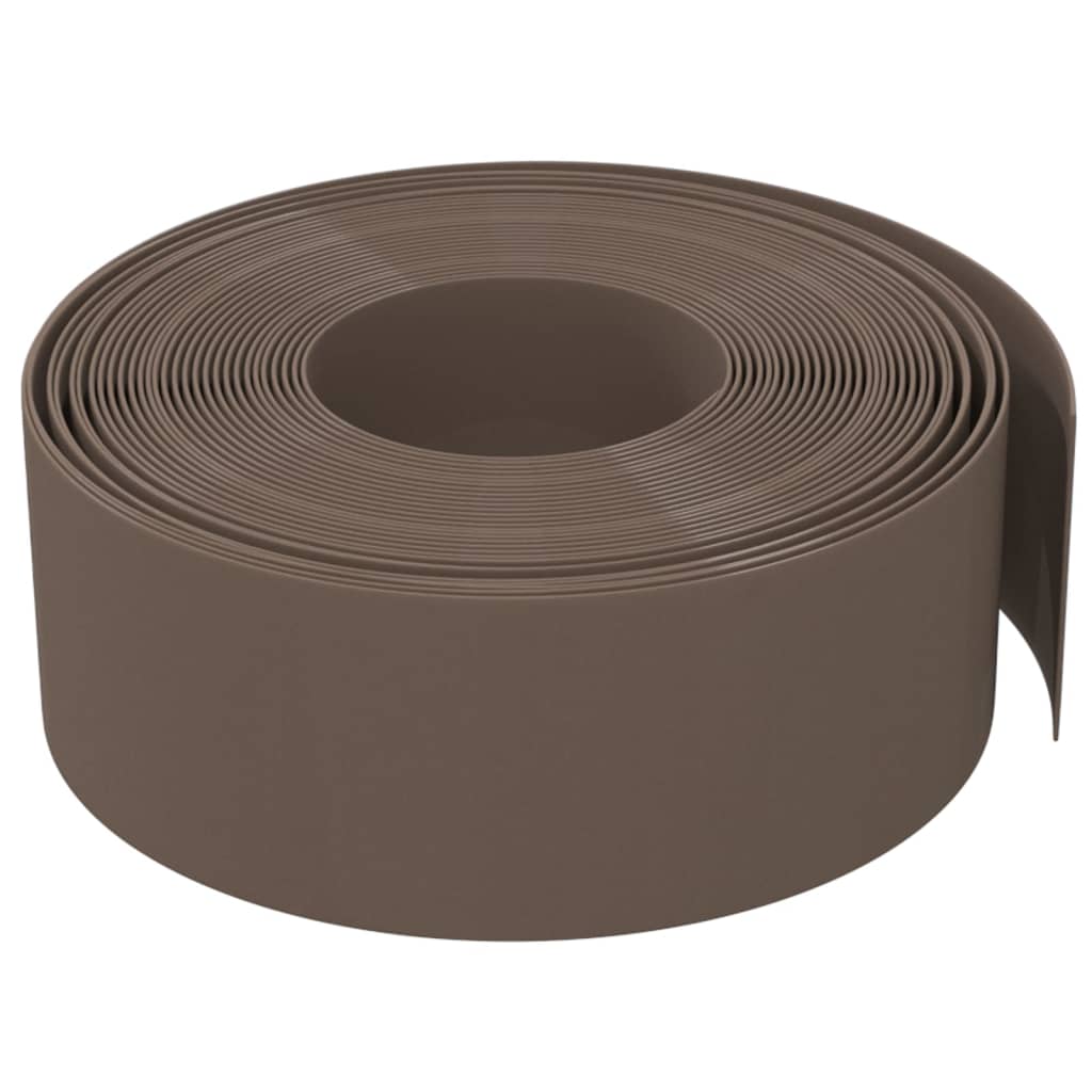 Bordures de jardin 2 pcs marron 10 m 20 cm polyéthylène