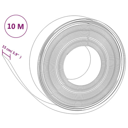 Grey garden edging 10 m 15 cm polyethylene