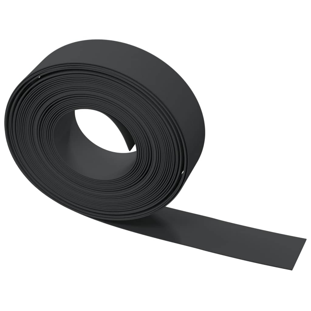 Black garden edging 10 m 15 cm polyethylene