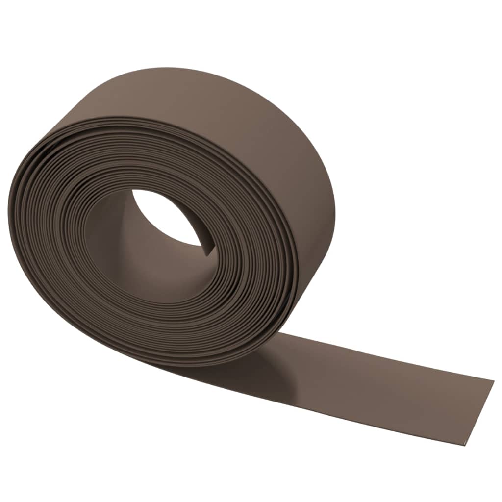 Brown garden edging 10 m 20 cm polyethylene