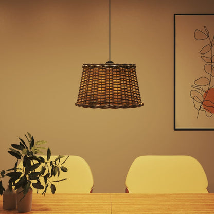 Brown ceiling lampshade Ø45x28 cm wicker