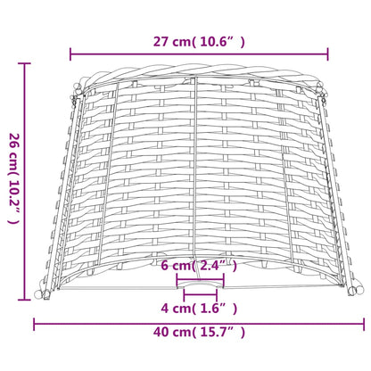 Pantalla mimbre blanca Ø40x26 cm