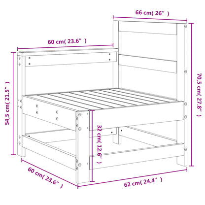 Canapé d'angle de jardin bois massif douglas