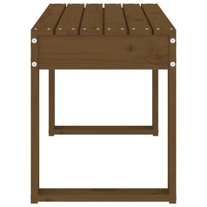 Banc de jardin marron miel 80x38x45 cm bois de pin massif