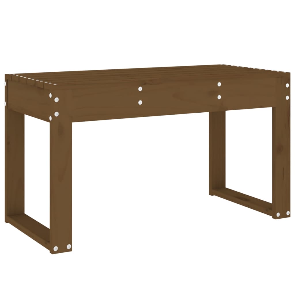 Banc de jardin marron miel 80x38x45 cm bois de pin massif