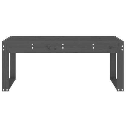 Banc de jardin gris 110x38x45 cm bois massif de pin