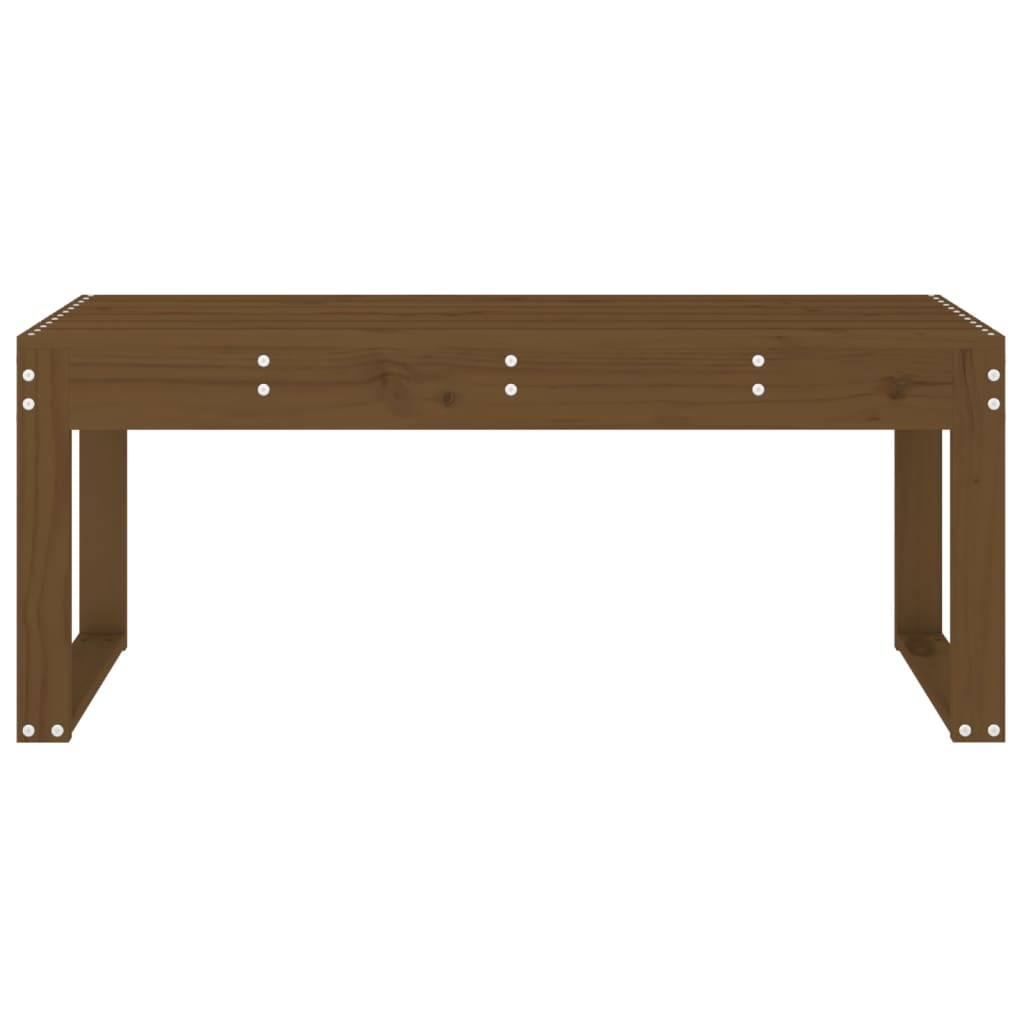 Banc de jardin marron miel 110x38x45 cm bois de pin massif