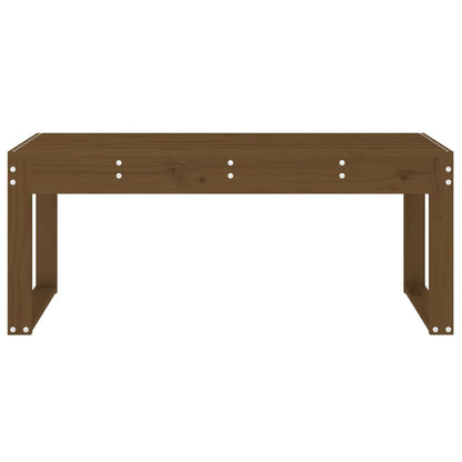 Banc de jardin marron miel 110x38x45 cm bois de pin massif