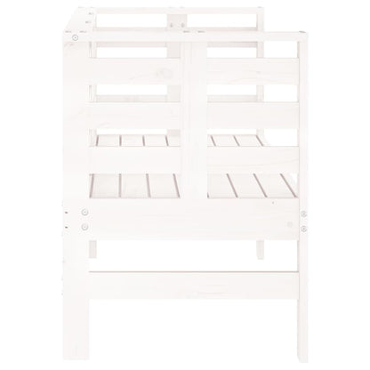 Banc de jardin blanc 111,5x53x71 cm bois massif de pin