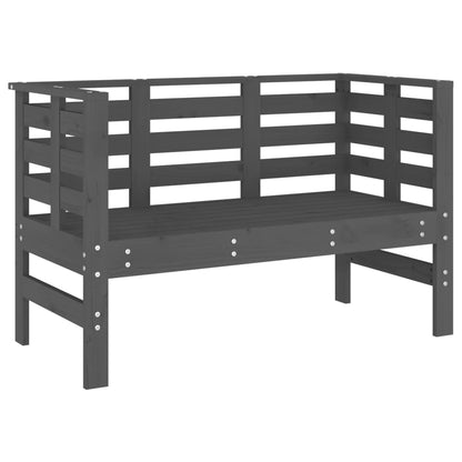 Banc de jardin gris 111,5x53x71 cm bois massif de pin