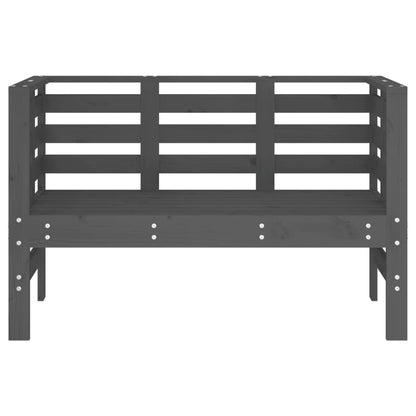 Banc de jardin gris 111,5x53x71 cm bois massif de pin