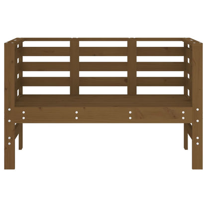 Banc de jardin marron miel 111,5x53x71 cm bois massif de pin