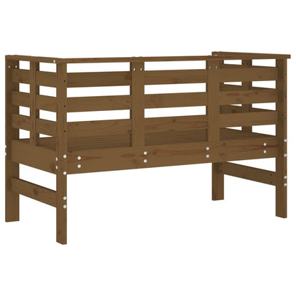 Banc de jardin marron miel 111,5x53x71 cm bois massif de pin