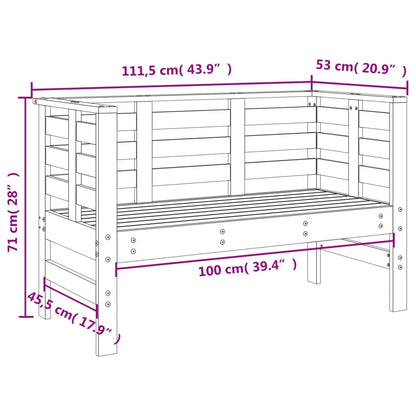 Banc de jardin 111,5x53x71 cm bois massif de douglas