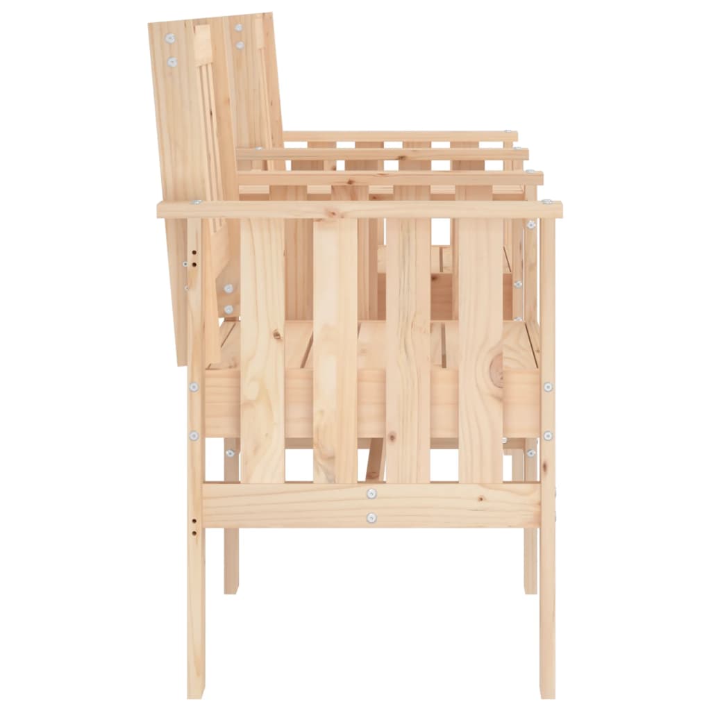 Banc de jardin avec table 2 places bois de pin massif