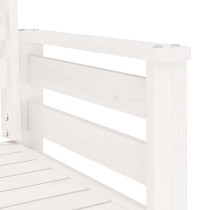 Banc de jardin avec table 2 places blanc bois massif de pin