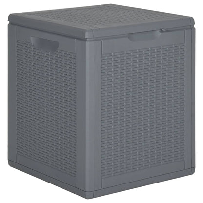 Grey PP Rattan Garden Storage Box 90 L