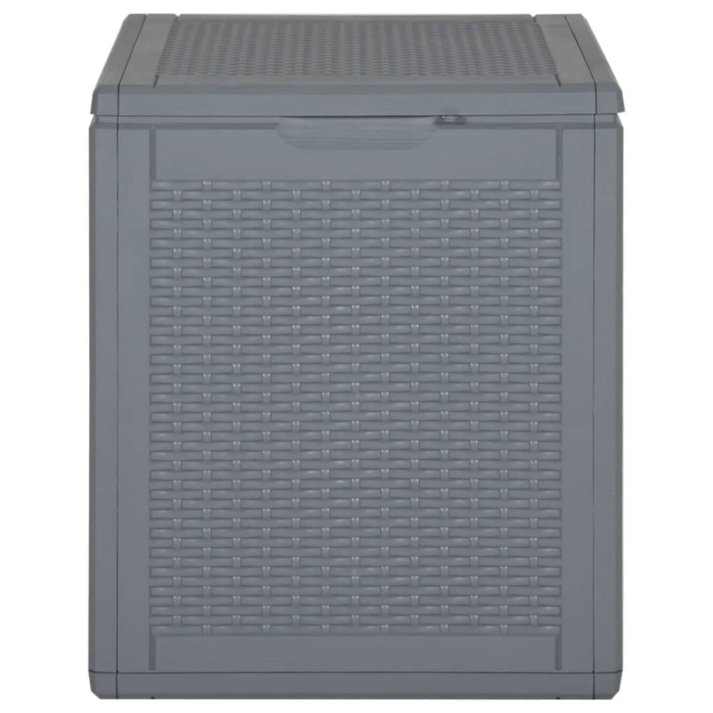 Grey PP Rattan Garden Storage Box 90 L