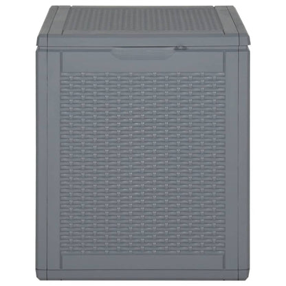 Grey PP Rattan Garden Storage Box 90 L