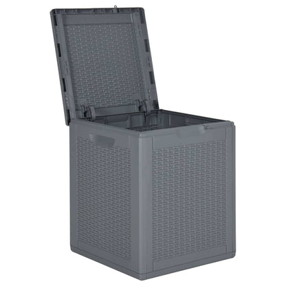 Grey PP Rattan Garden Storage Box 90 L