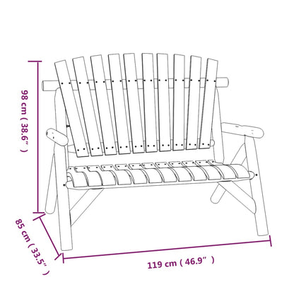 Ensemble de salon de jardin 4 pcs bois massif d'épicéa