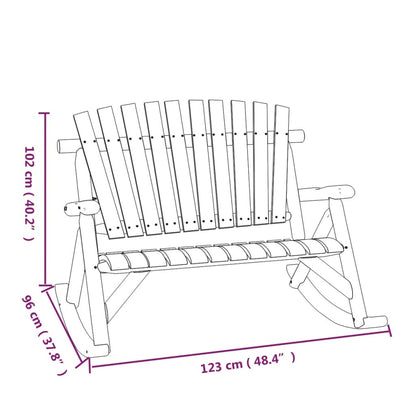 Ensemble de salon de jardin 3 pcs bois massif d'épicéa