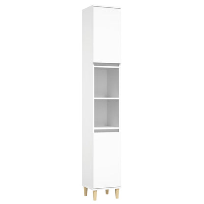 Ensemble de meubles salle de bain 3 pcs blanc bois d'ingénierie