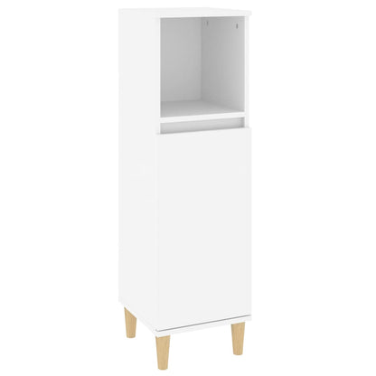 Ensemble de meubles salle de bain 3 pcs blanc bois d'ingénierie