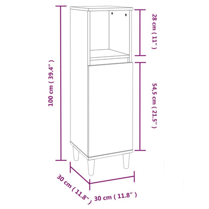 Ensemble de meubles de salle de bain 3 pcs gris béton