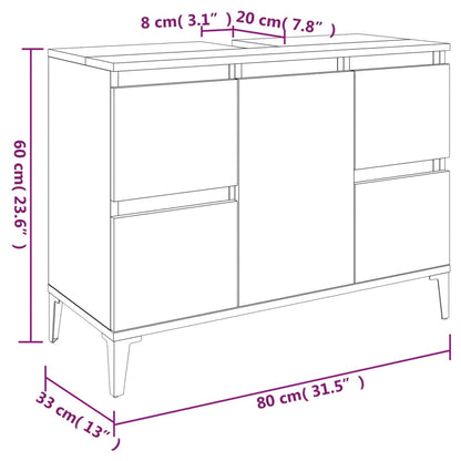 Ensemble de meubles salle de bain 3 pcs blanc bois d'ingénierie