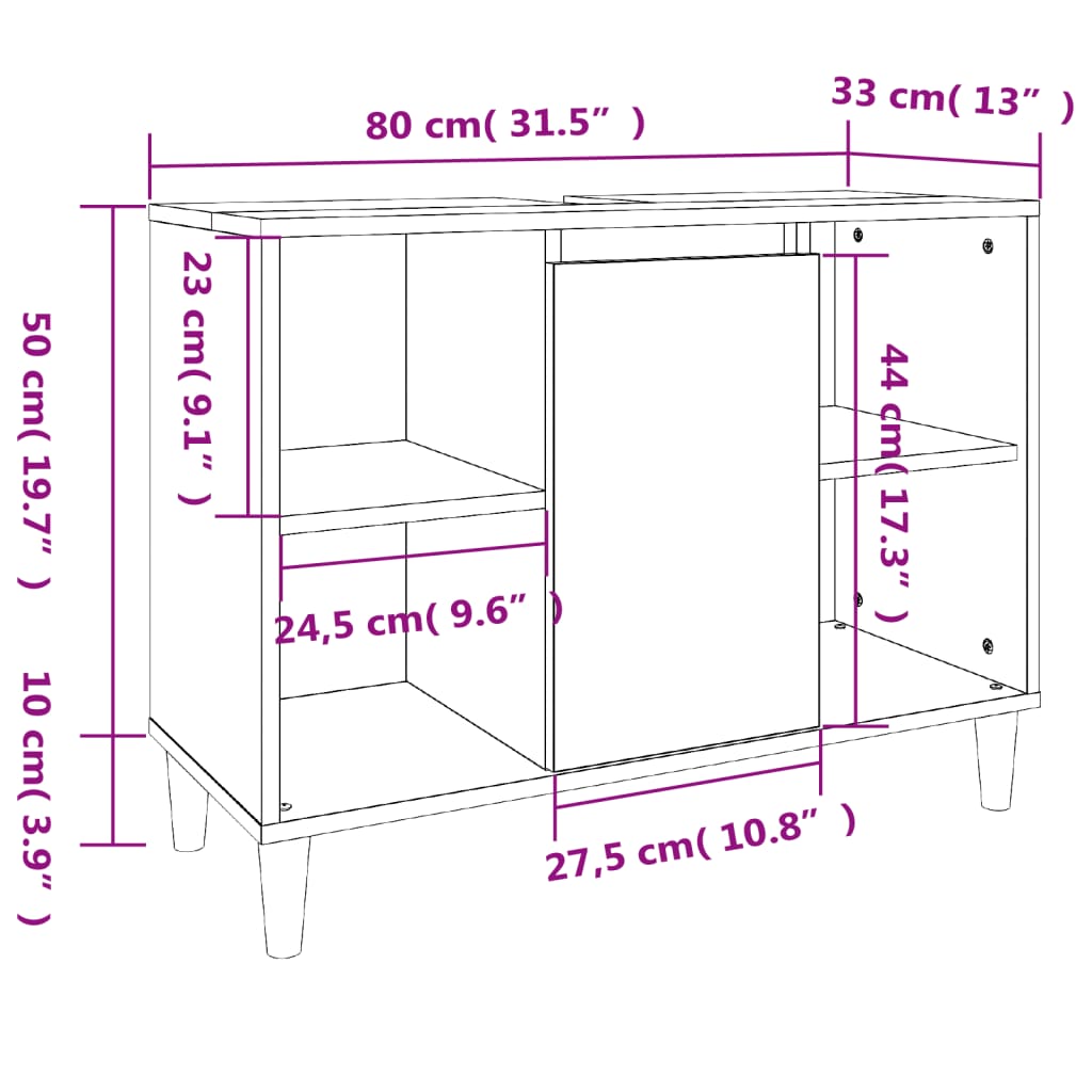 Ensemble de meubles salle de bain 3 pcs blanc bois d'ingénierie