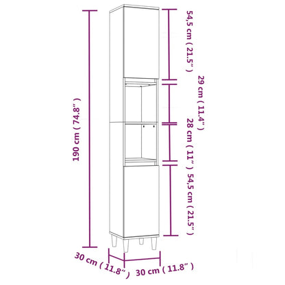 Ensemble de meubles de salle de bain 3 pcs gris béton