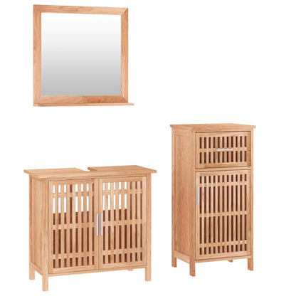 Ensemble de meubles de salle de bain 3 pcs Bois massif de noyer