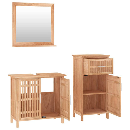 Ensemble de meubles de salle de bain 3 pcs Bois massif de noyer