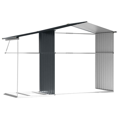 Abri de jardin anthracite 277x192,5x179 cm acier galvanisé