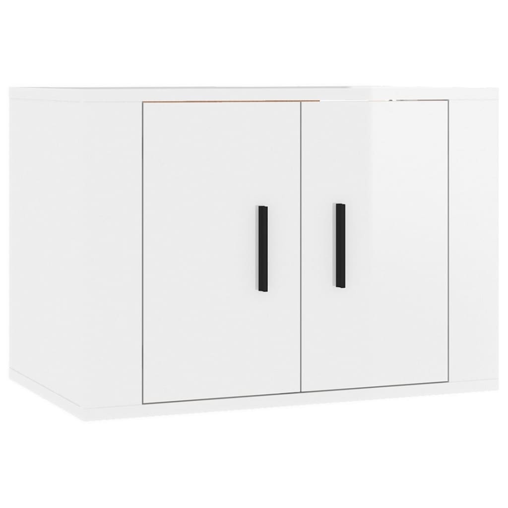 Meubles TV muraux 2 pcs blanc brillant 57x34,5x40 cm