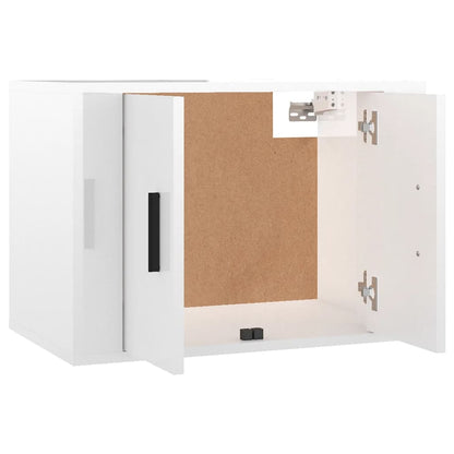 Meubles TV muraux 2 pcs blanc brillant 57x34,5x40 cm