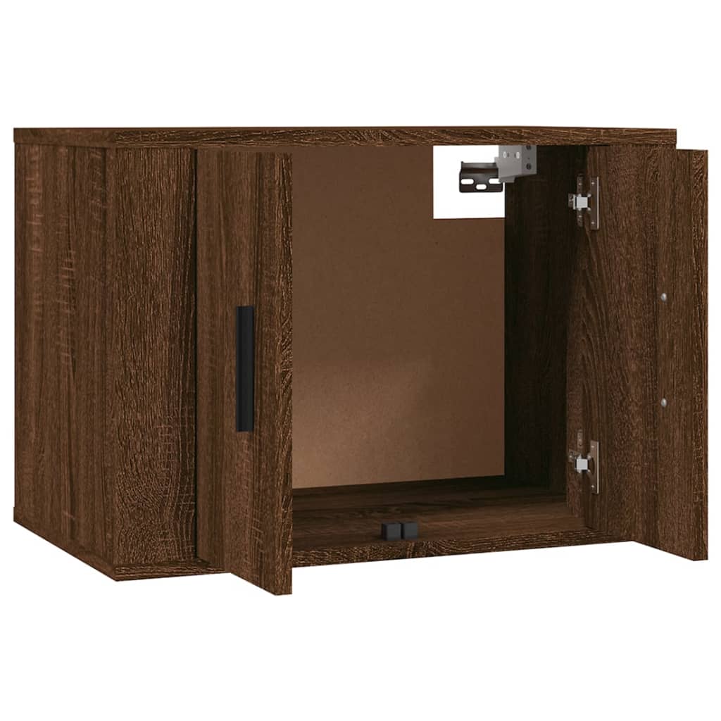 Meubles TV muraux 2 pcs chêne marron 57x34,5x40 cm