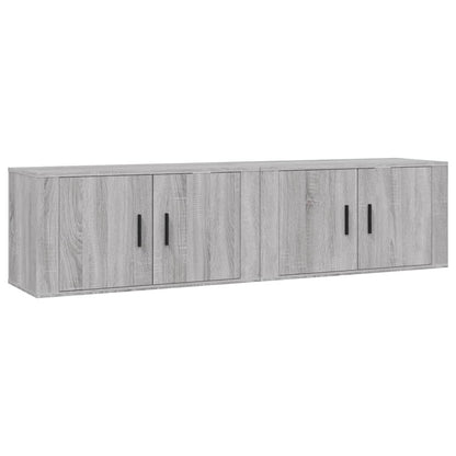 Meubles TV muraux 2 pcs sonoma gris 80x34,5x40 cm