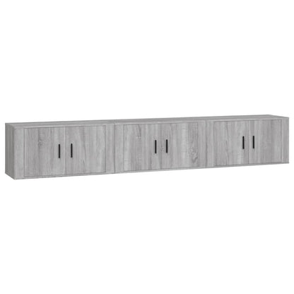 Meubles TV muraux 3 pcs sonoma gris 80x34,5x40 cm