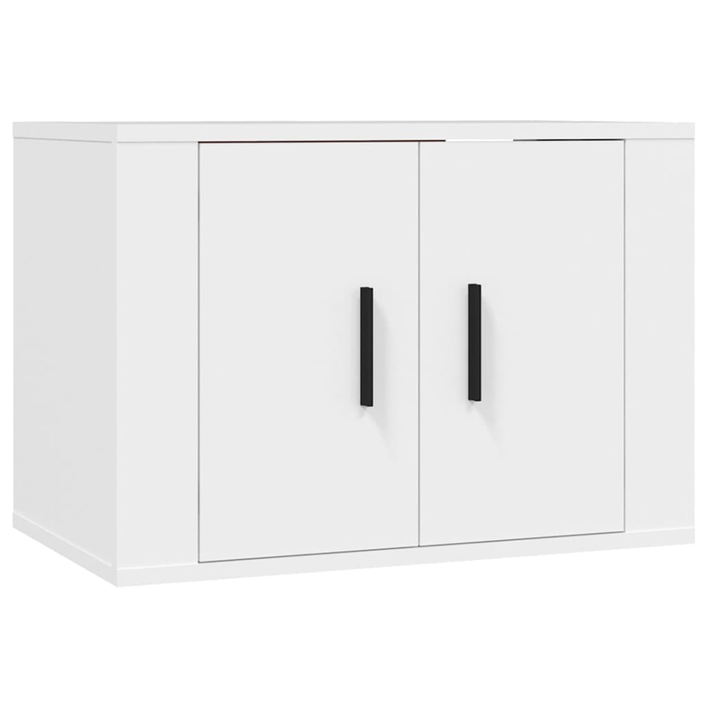 Ensemble de meubles TV 2 pcs Blanc Bois d'ingénierie