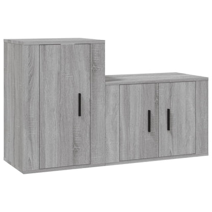 Ensemble de meubles TV 2 pcs Sonoma gris Bois d'ingénierie