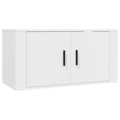 Ensemble de meubles TV 3 pcs Blanc Bois d'ingénierie