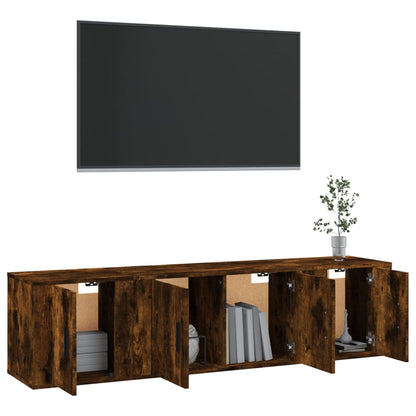 Ensemble de meubles TV 3 pcs Chêne fumé Bois d'ingénierie